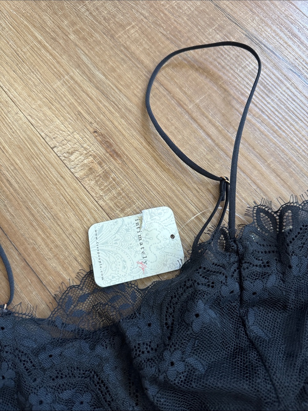Intimately Free People Nolita Longline Black Lace Bralette Medium NWT - Picture 4 of 6
